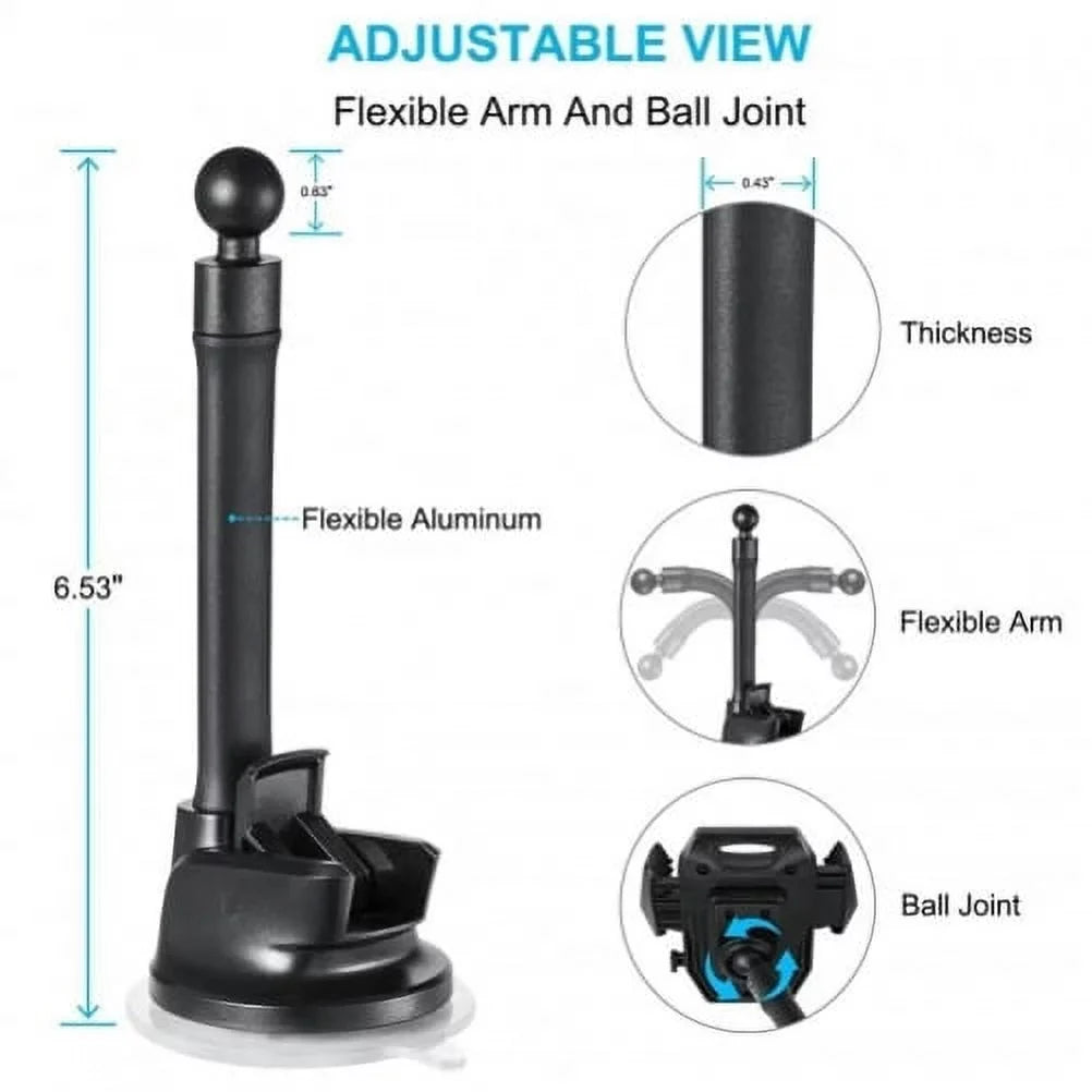 Magnetic Mount Holder w Retractable Car Charger M1D for Nokia 8, 3.1 Plus - OnePlus 5T, 6, 6T, 7 Pro - Razer Phone 2 - RED Hydrogen One - Samsung Galaxy S9 Plus, S8+ S8, S10e S10 Plus active
