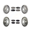 Transit Auto - Front Rear Coated Disc Brake Rotors And Semi-Metallic Pads Kit For 2019-2021 Mazda CX-3 AWD KGF-101816