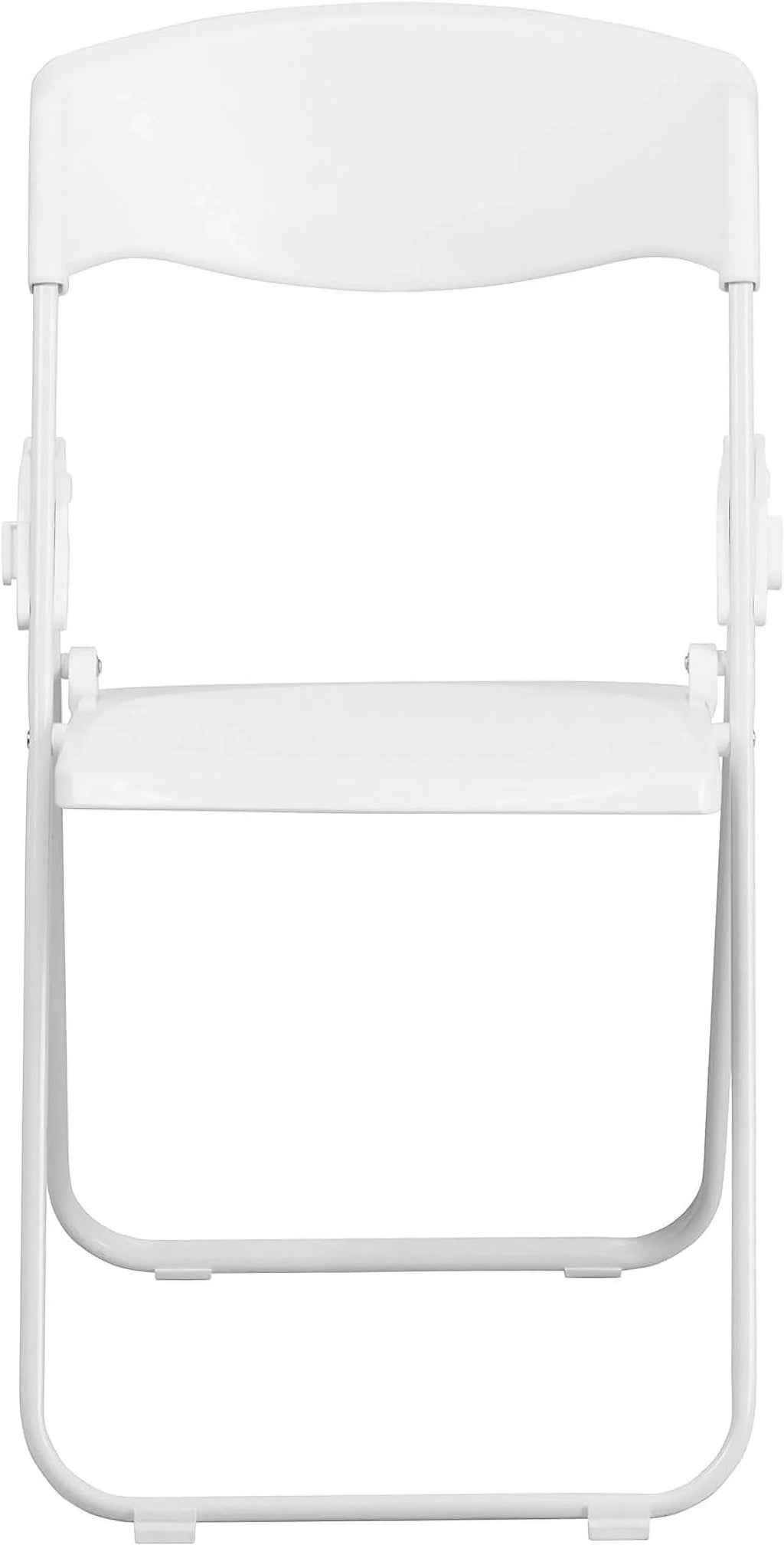 HERCULES Series 500 Lb. Capacity Heavy Duty White Plastic Folding Chair With Built-In Ganging Brackets