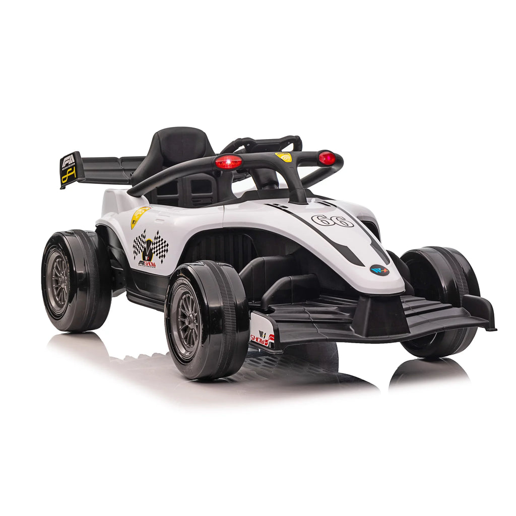 Blazin' Wheels 12V Battery Operated White F1 Ride on W/Remote 3 Years and up