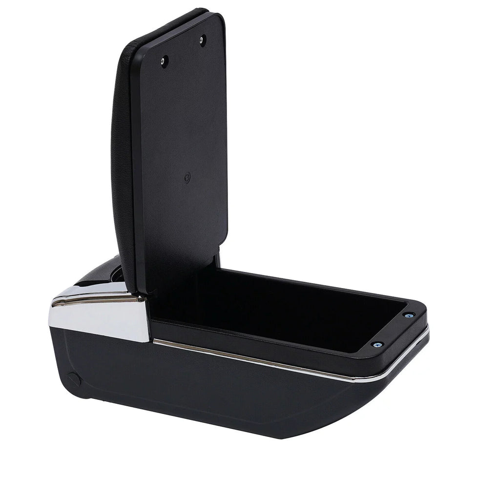 ZhdnBhnos Car Armrest Storage Box Container Rotatable Arm Rest Holder Center Console Black For Nissan Versa/Tiida/Latio 2007-2011