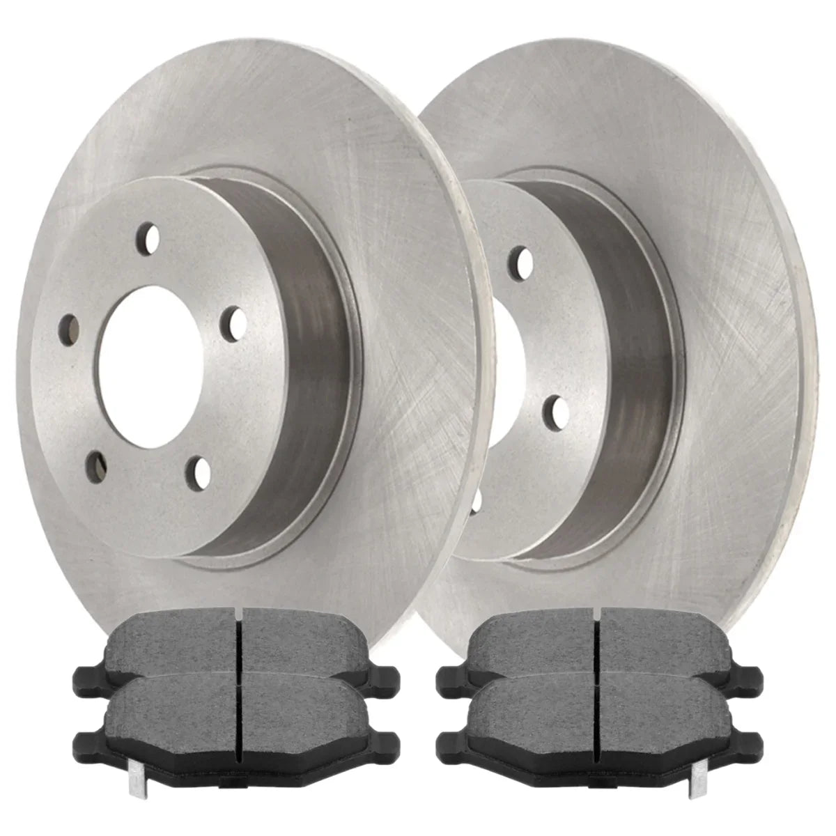 AutoShack Rear Driver and Passenger Side Brake Rotors and Ceramic Pads Kit Replacement for 2012-2016 Dodge Grand Caravan 2013 Journey 2012-2016 Chrysler Town & Country 2015 Ram C/V 2013-2014 VW Routan