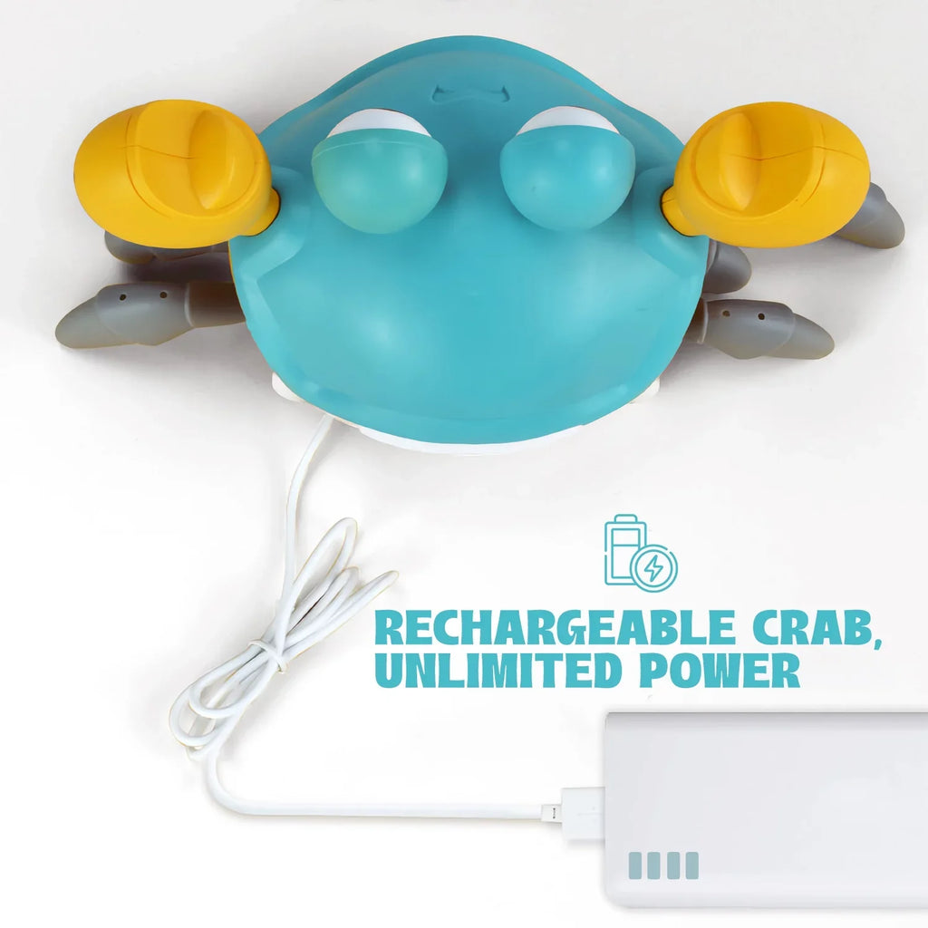Fleur Cute And Multicolor Crawling Crab With Built-in Light & Music For Little Kids 6-12 Years And Toddlers 0-6 Months Tummy Time, Learning Crawl - Perfect Birthday, Holiday And Christmas Gift