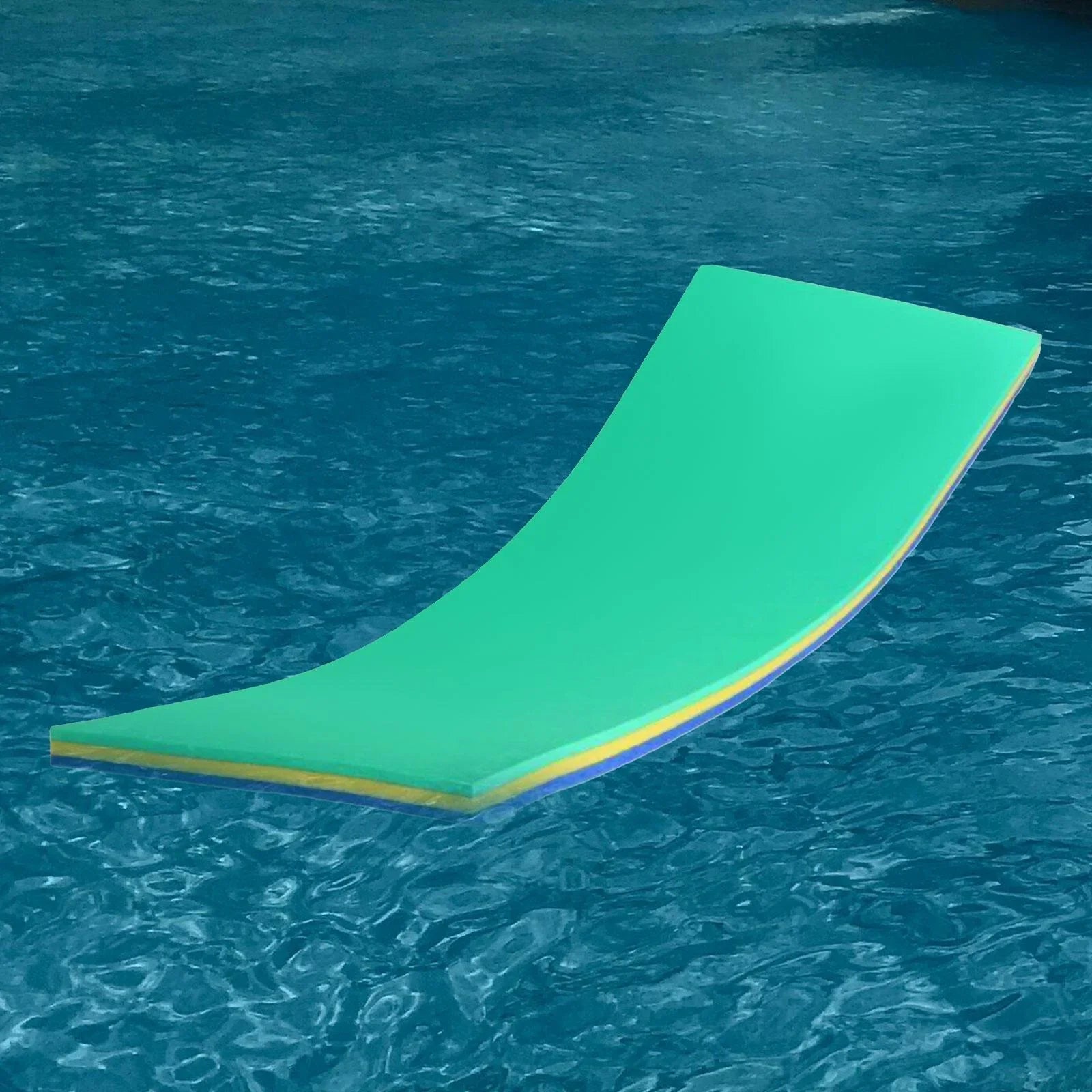 GARENDE Water Mat 3 Layer Raft for Pool Relaxing Tear Durable Floats Yellow