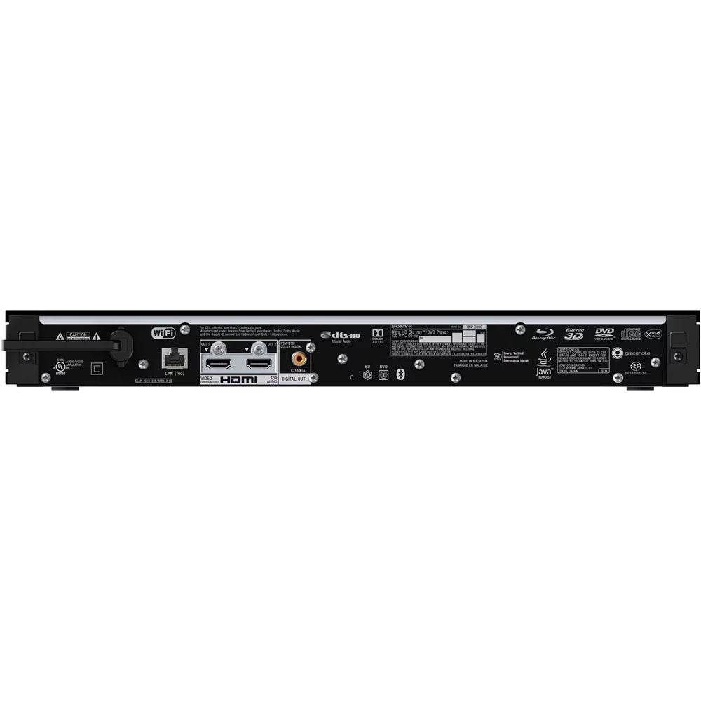 Sony UBP-X800 - 4K Ultra HD Smart Blu-Ray Player with Hi Res + Accessories Bundle Includes, 2.4GHz Wireless Backlit Keyboard w/ Touchpad, 6ft HDMI Cable and Laser Lens Cleaner for DVD/CD Players