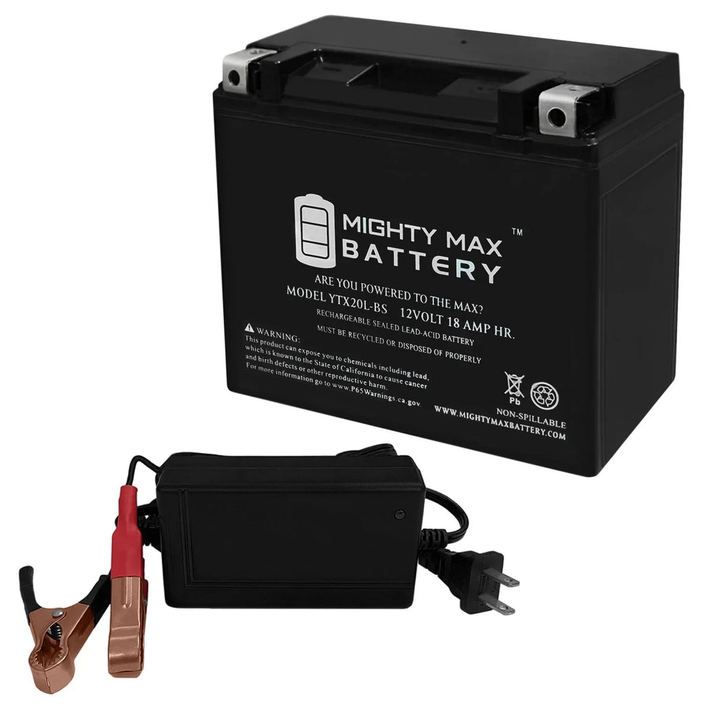 YTX20L-BS Battery for Kawasaki Jet Ski JS750 SXi + 12V 4Amp Charger