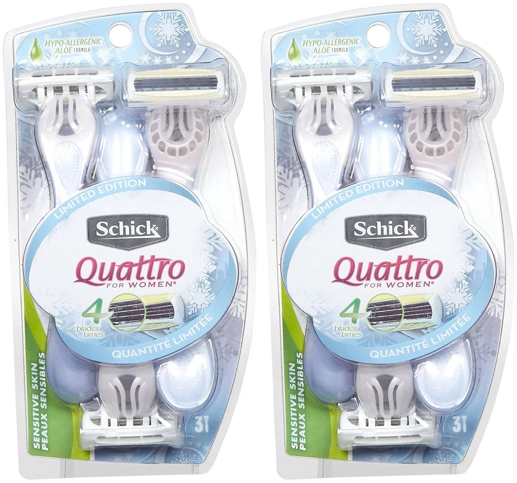 Schick Quattro Quattro For Women Sensitive Skin Disposable Razor - 3 Ct - 2 Pk