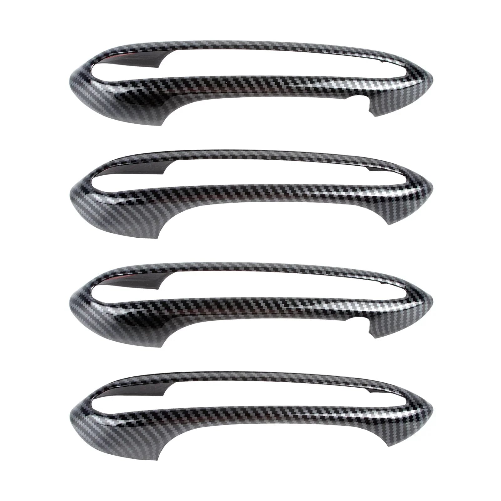 Xotic Tech 1 Set (4 pieces) Exterior Door Handle Surround Coating trims, Carbon Fiber Style, Matching with BMW 5 Series G30 2018-up