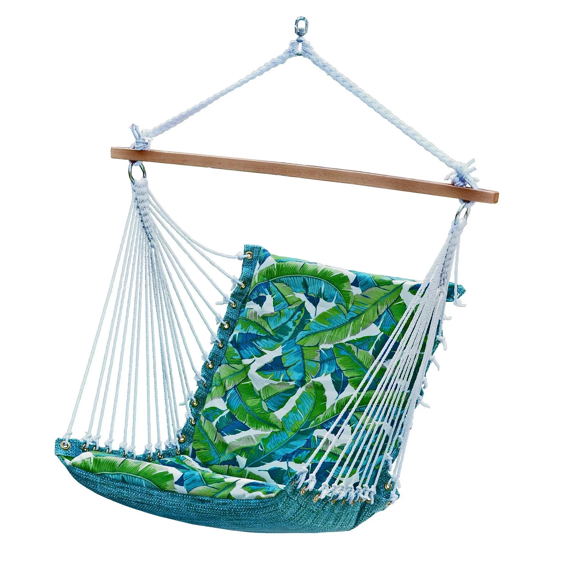 The Hamptons Collection 48" Green and Blue Soft Comfort Hammock Chair