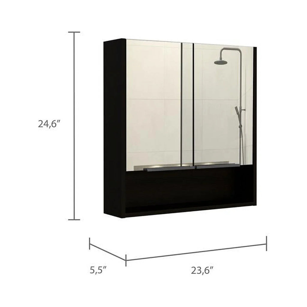 Home Square 2-Piece Set with Medicine Cabinet & 63" One Door Linen Cabinet