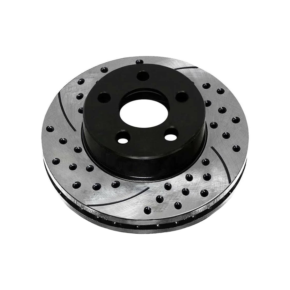 AutoShack Front Drilled Slotted Brake Rotors Black and Ceramic Pads Kit Driver and Passenger Side Replacement for 1999 2000 2001 Jeep Cherokee 1999-2004 2005 2006 TJ Wrangler 2.4L 2.5L 4.0L 4WD RWD