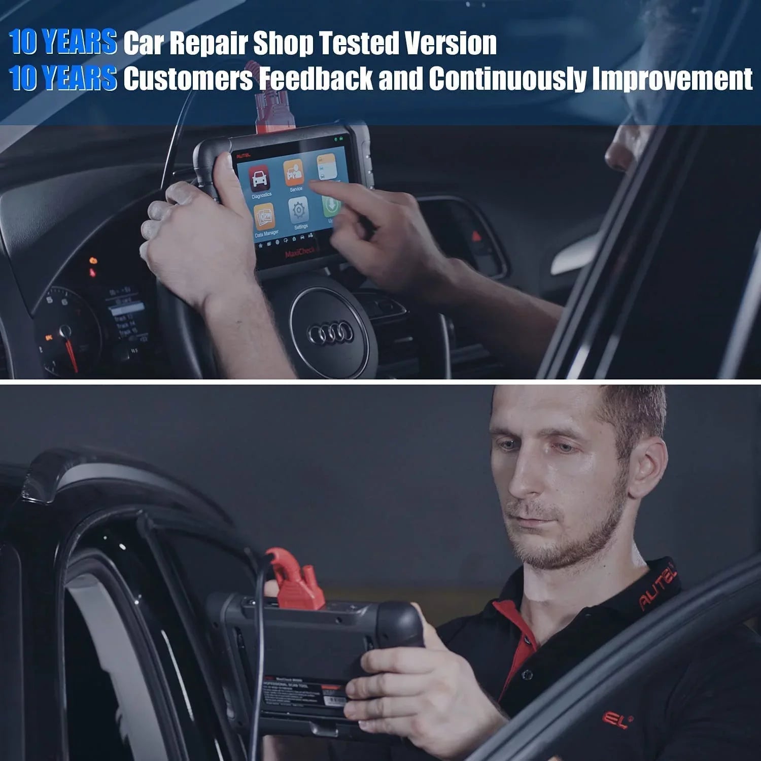 Autel MaxiCheck MX808 OBD2 All System Diagnostic Scanner Professional OBD2 Scanner Diagnostic Tool, with Full System Diagnosis & IMMO/EPB/SAS/BMS/TPMS/DPF, Same functionalities of MK80