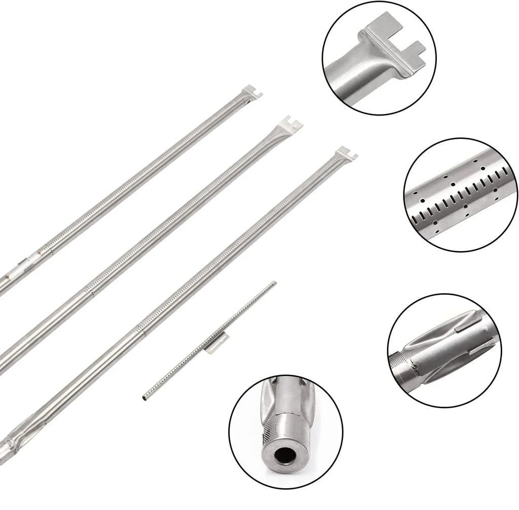 67820 67722 Grill Burner Tube Set Replacement for Weber Genesis 300 Series (2007-2010), Genesis E310 E320 S310 S320 EP310 EP320 Grills with Side Control Knobs, 34-1/4 Inch Stainless Steel Grill Burner