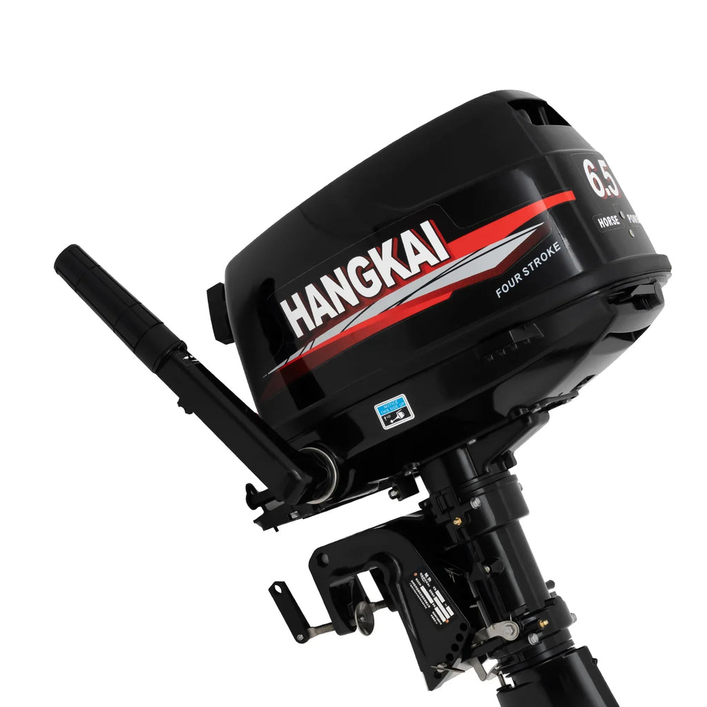 Anqidi 6.5HP 4 Stroke Outboard Motor 123CC Heavy Duty Vessel Engine with Single Cylinder Water Cooling System & CDI Ignition Tiller Control Max 6000r/min