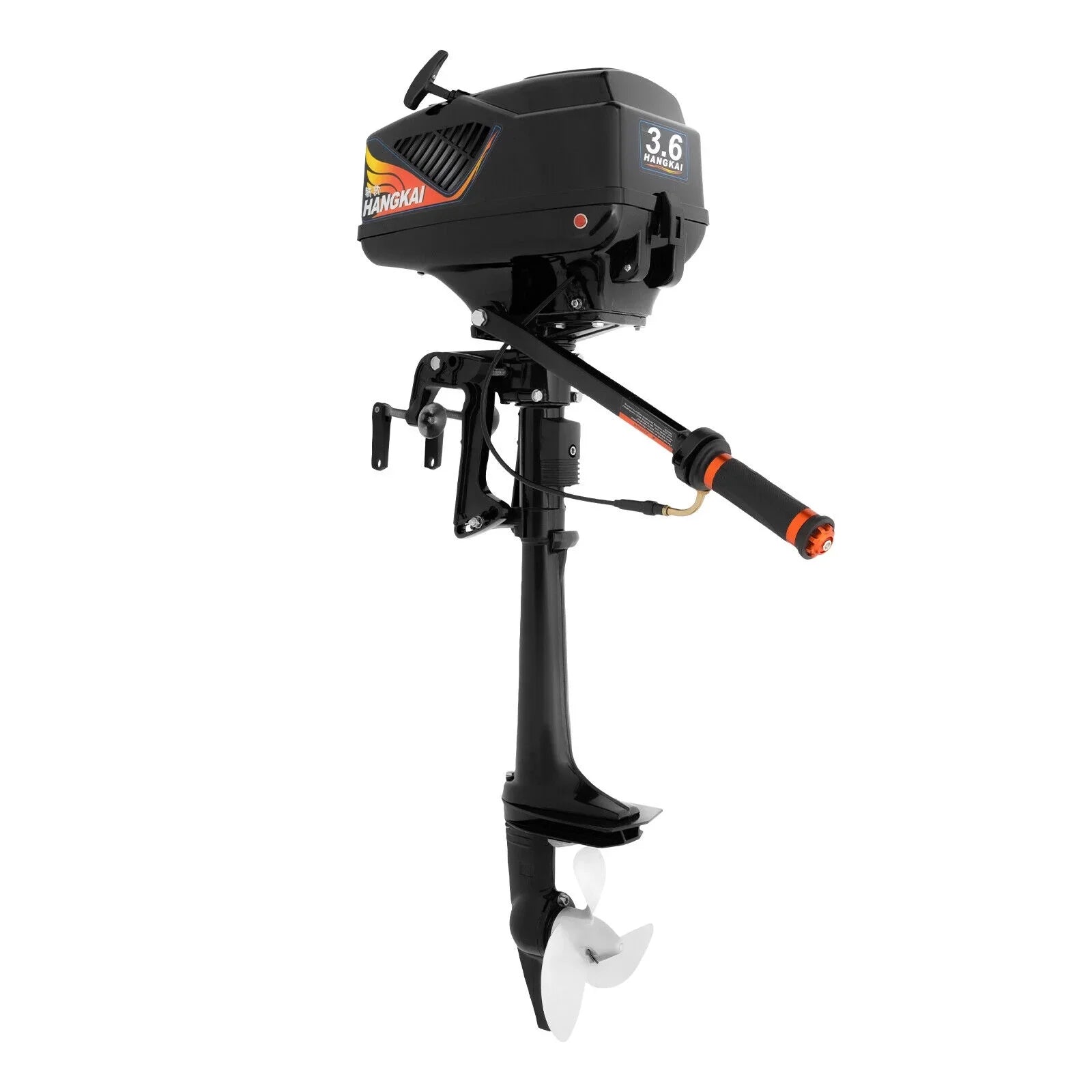 HANGKAI 2 Stroke 3.6 HP Outboard Motor Fishing Vessel Engine Water Cooling CDI Outboard Ship Motor 90cm/35.4in