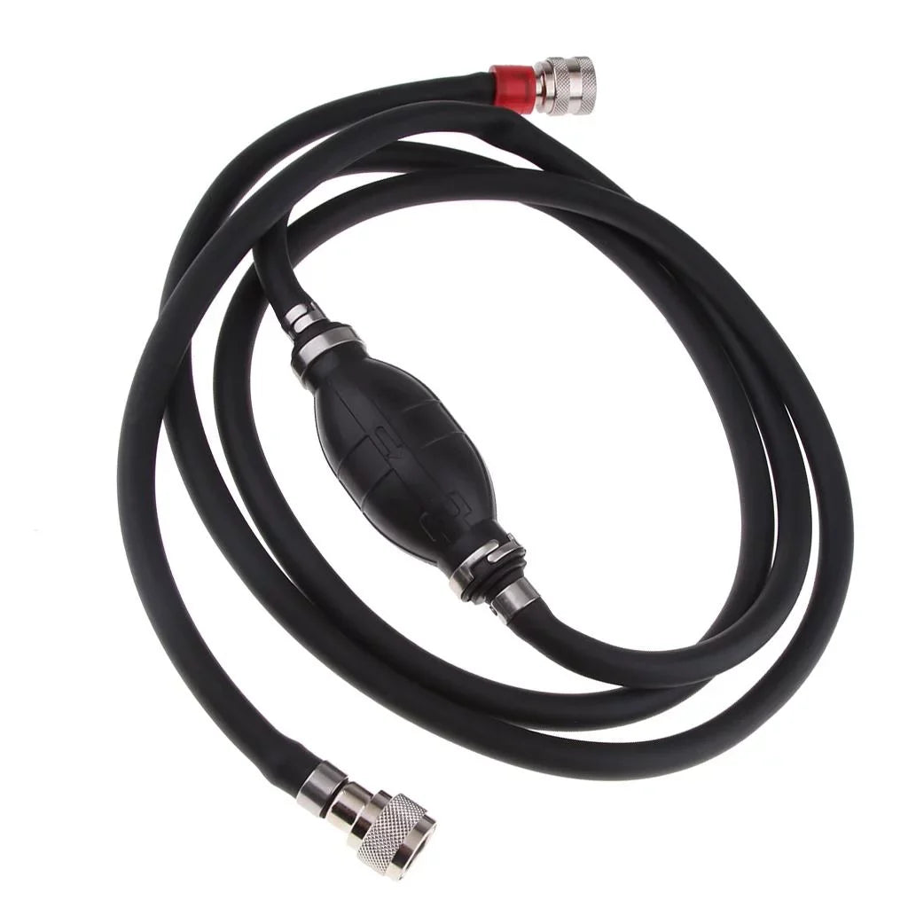 Fuel Line Assembly Hose Line Marine Outboard Watercraft Motor Fuel Assembly 8FT Black - Suitable for Vessel RVs, Tractors, and Caravans