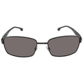 Carrera Men's 8037/S Rectangular Sunglasses, Black/Polarized Gray, 58mm, 18mm