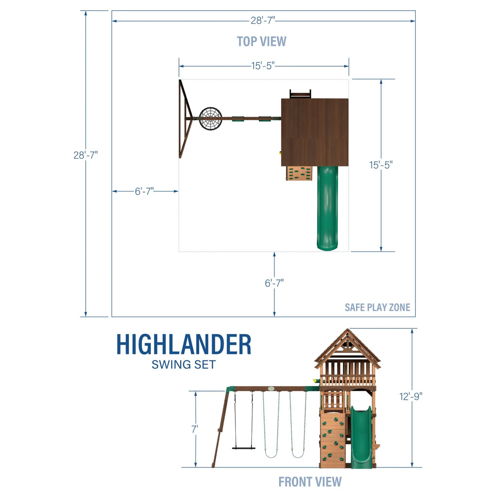 Backyard Wrap Highlander Swing Set