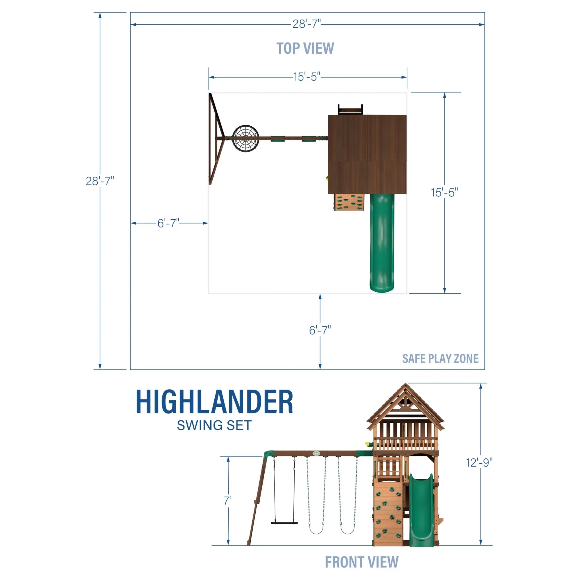 Backyard Wrap Highlander Swing Set