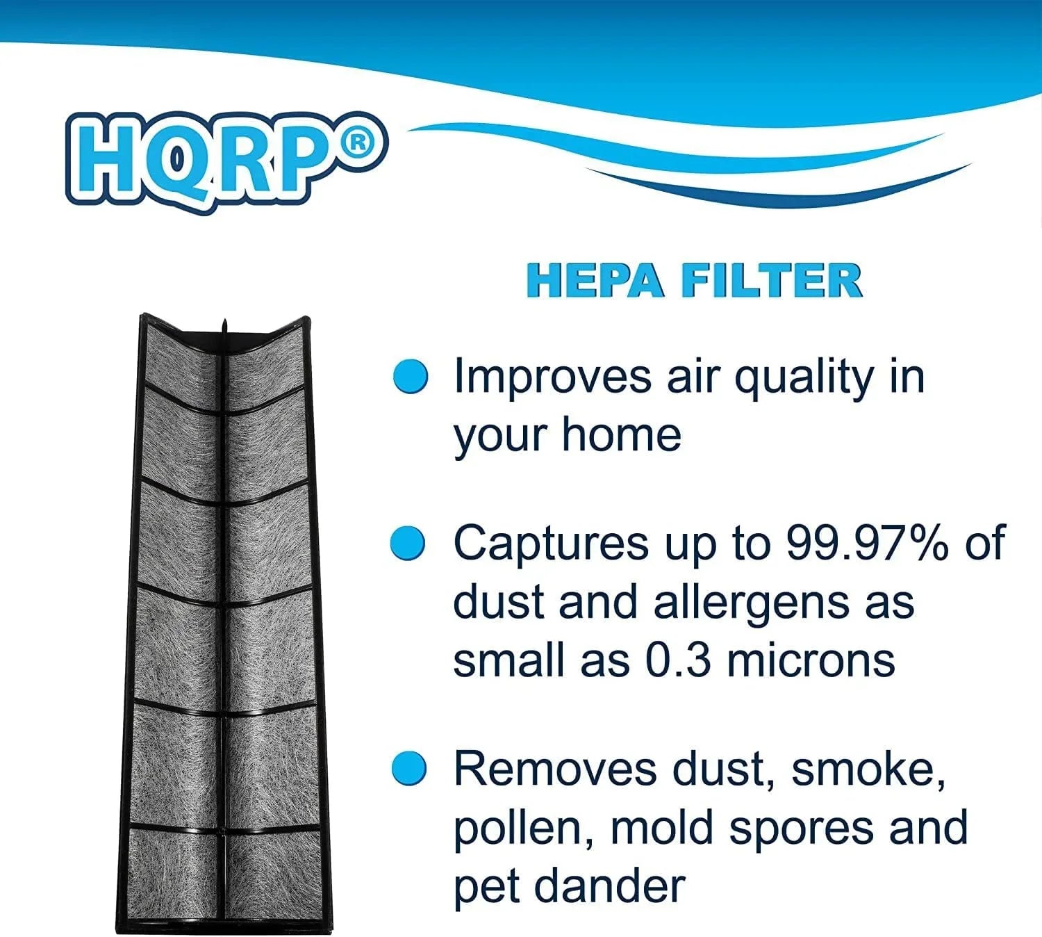 HQRP 2-Pack HEPA Filter Suitable with Envion Therapure TPP440F TPP440 TPP540 TPP640 TPP640S Air Purifier