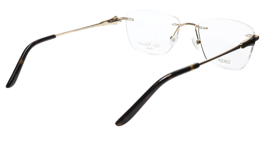 Paul Vosheront Tapered Square Gold & Black Acetate Optical Frame 52-18-135 37