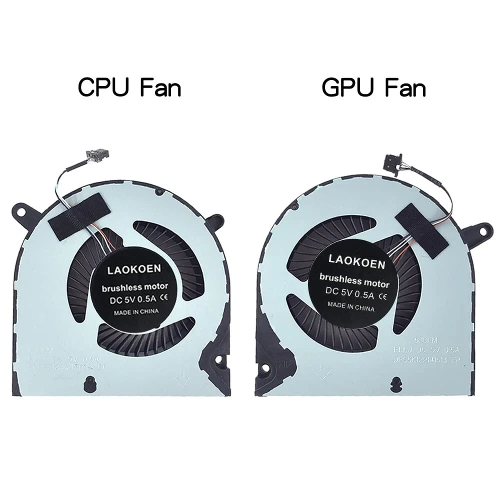 New Replacement Cooling Fans for G3 3590 G3-3590 Series Laptop FLLK FLLJ P/N: 0160GM 04NYWG EG75070S1-1C060-S9A