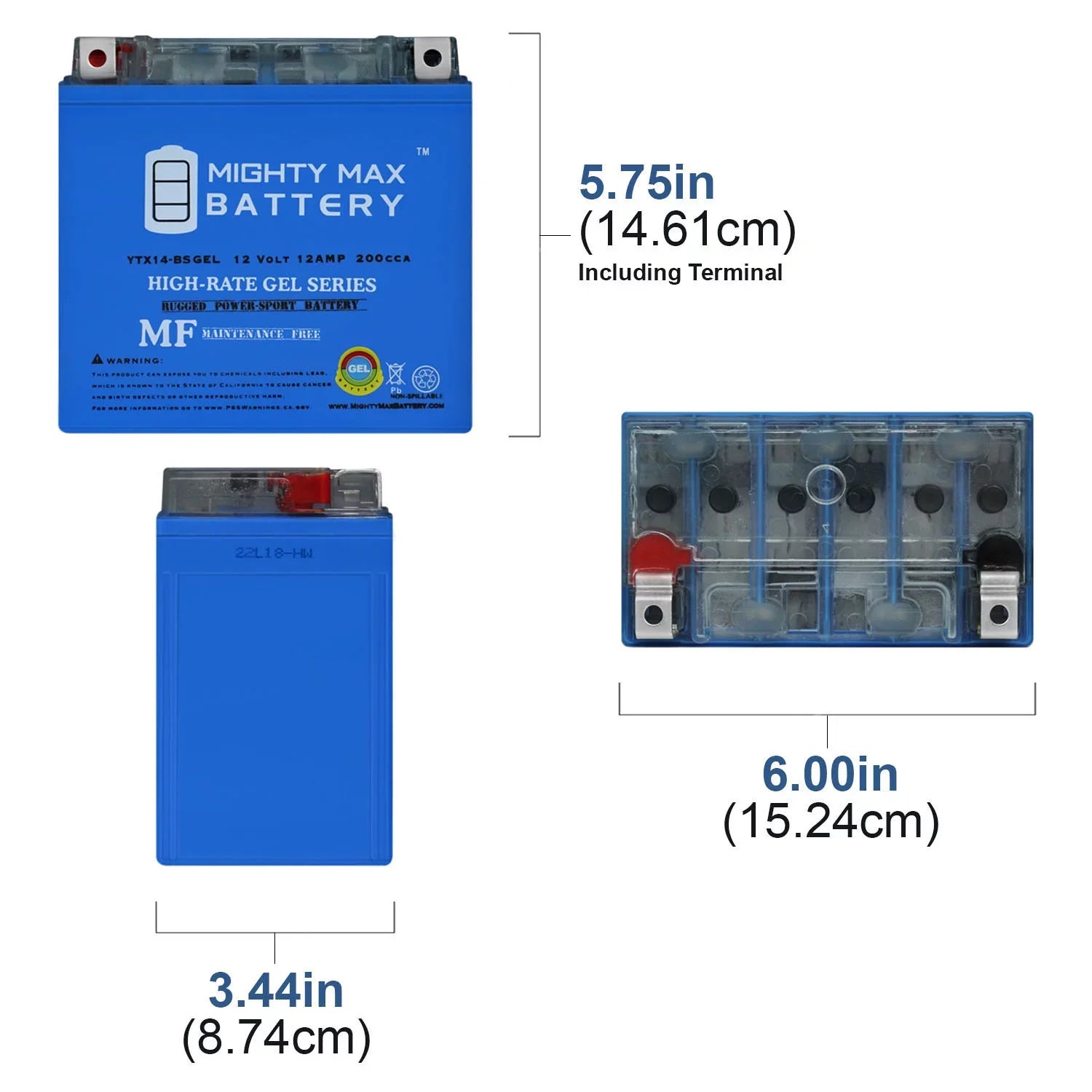 YTX14-BS GEL Battery Replacement for Aprilia 900 Shiver 2017