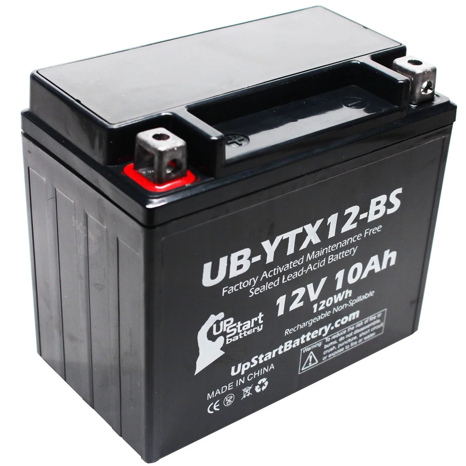 2-Pack UpStart Battery Replacement 2001 Suzuki GSX-R1000 1000 CC Factory Activated, Maintenance Free, Motorcycle Battery - 12V, 10Ah, UB-YTX12-BS