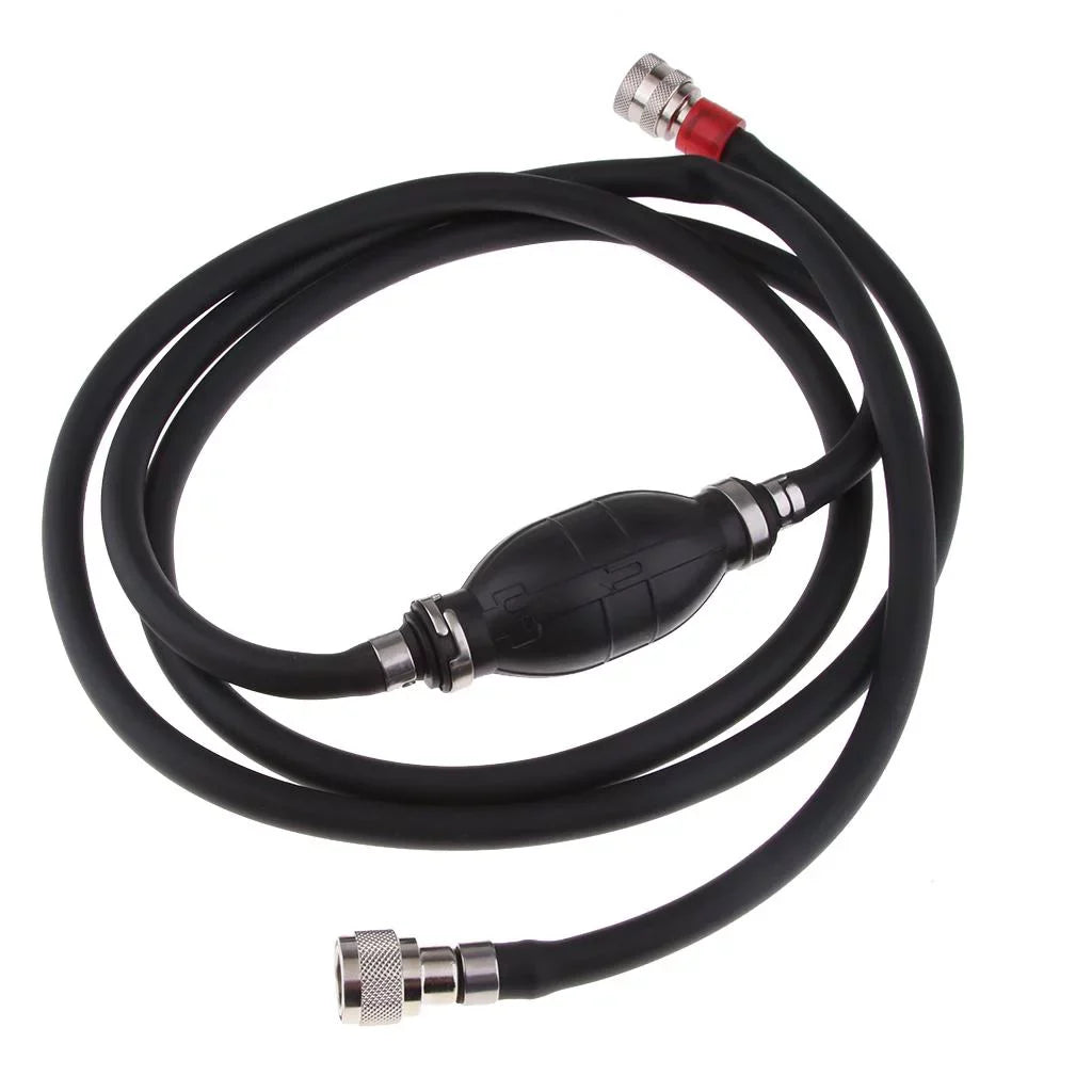 Fuel Line Assembly Hose Line Marine Outboard Watercraft Motor Fuel Assembly 8FT Black - Suitable for Vessel RVs, Tractors, and Caravans