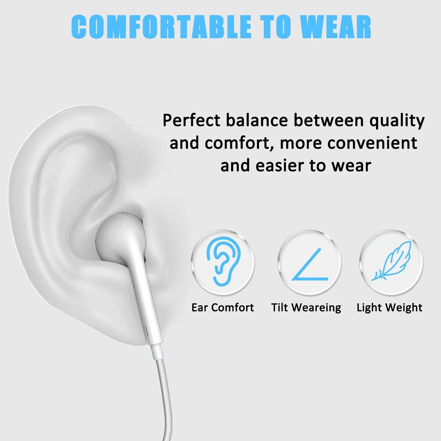 Wired USB Type-C Stereo Earbuds Headphones For iPhone 15 Pro Max,Plus,iPad Pro
