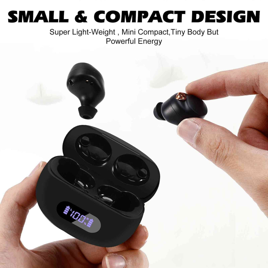 UrbanX True Wireless Bluetooth Earbuds + Charging Case, Black, Dual Connect, IPX5 Water Resistance, Bluetooth 5.2 Connection, Balanced, Bass Boost Matching with Lenovo Tab3 8 Plus
