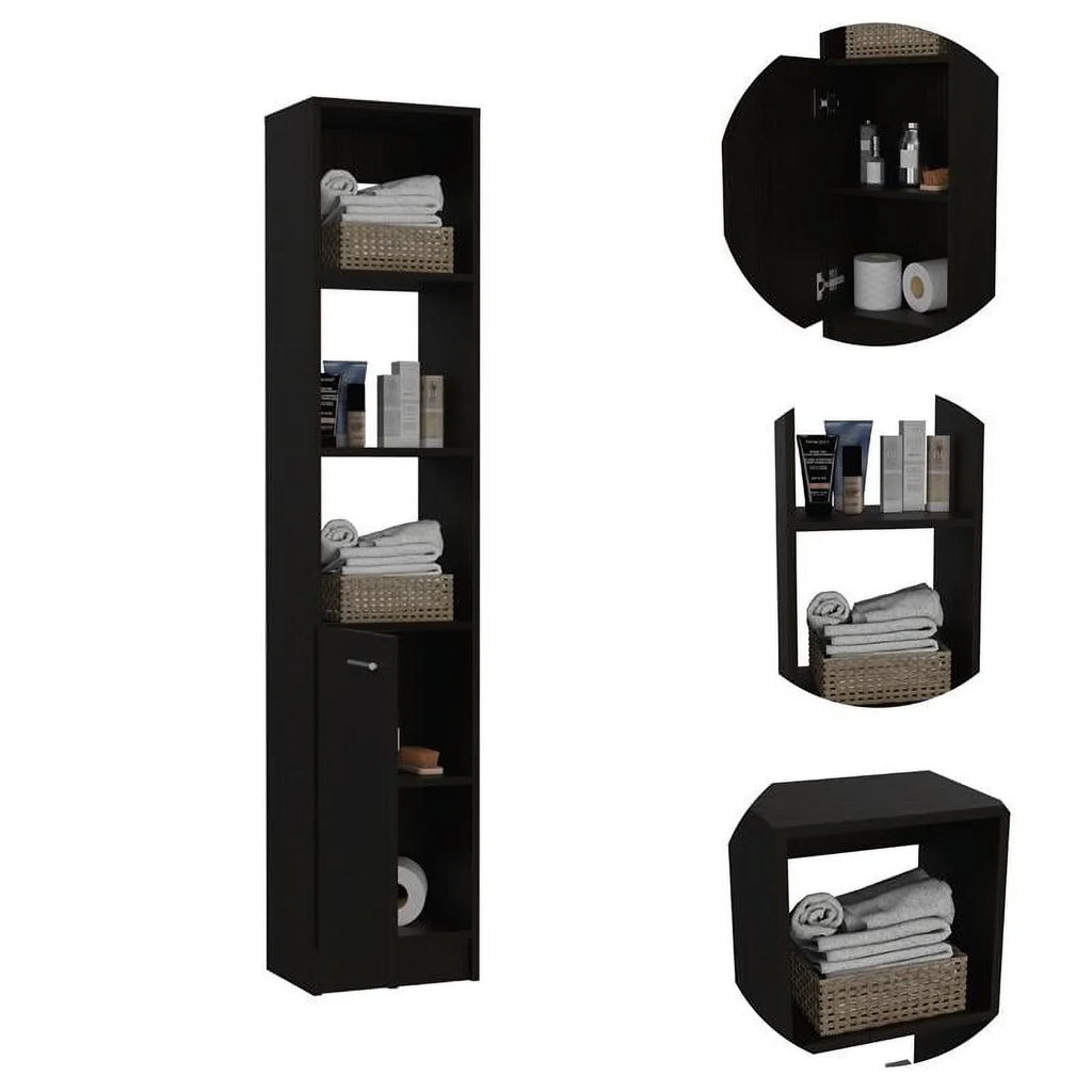 Home Square 2-Piece Set with Medicine Cabinet & 63" One Door Linen Cabinet