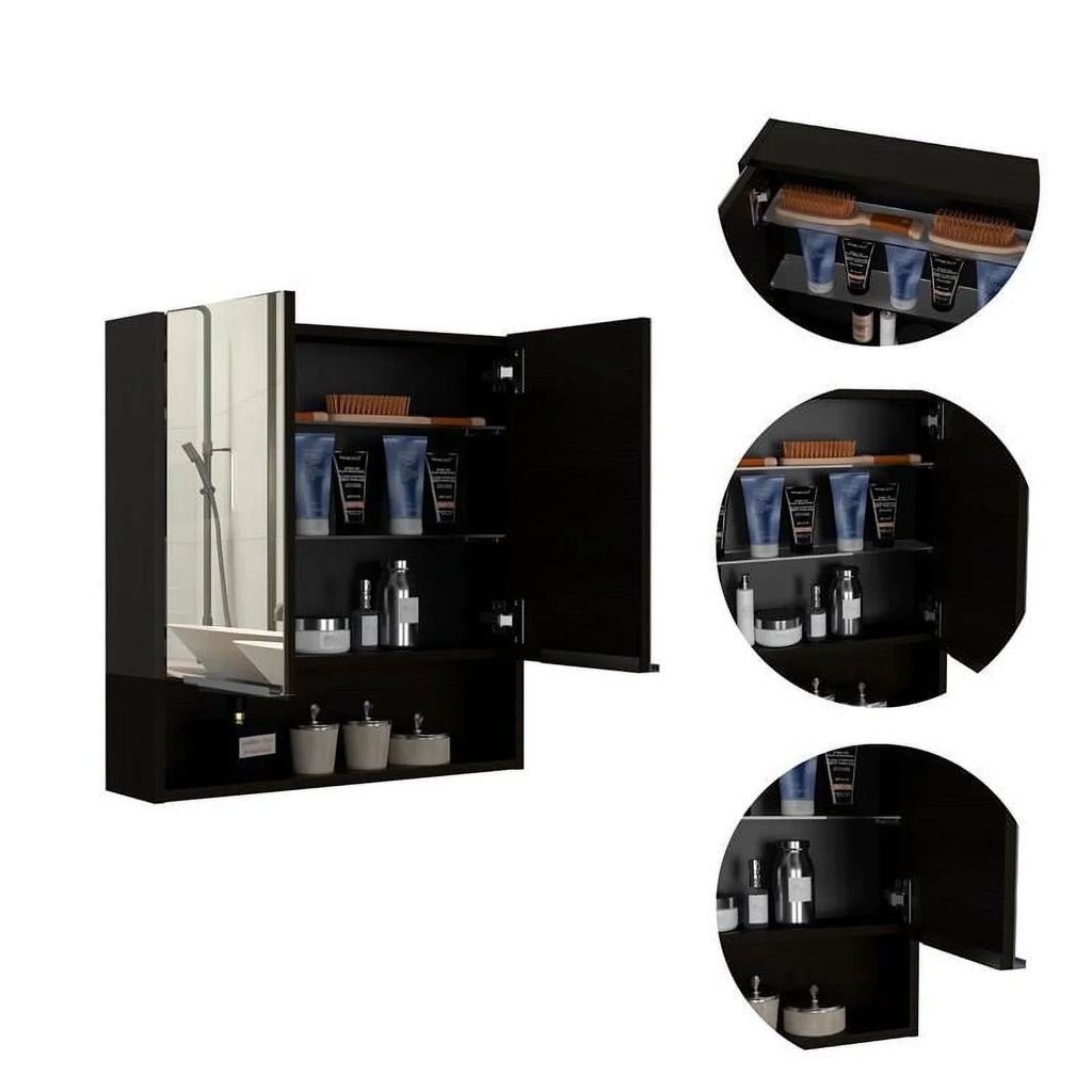 Home Square 2-Piece Set with Medicine Cabinet & 63" One Door Linen Cabinet
