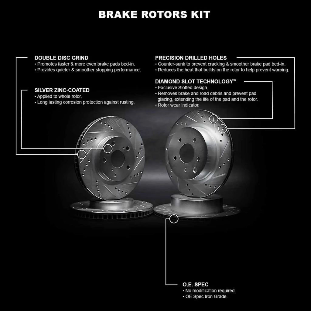 R1 Concepts Wgpn2 59078 R1 Concepts Brake Rotor D/S Silver Fits select: 2016 HONDA CR-Z