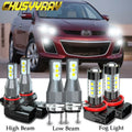 For Mazda CX-7 2007-2009 2010 2011 LED High / Low Headlight + Fog Light Bulb Kit