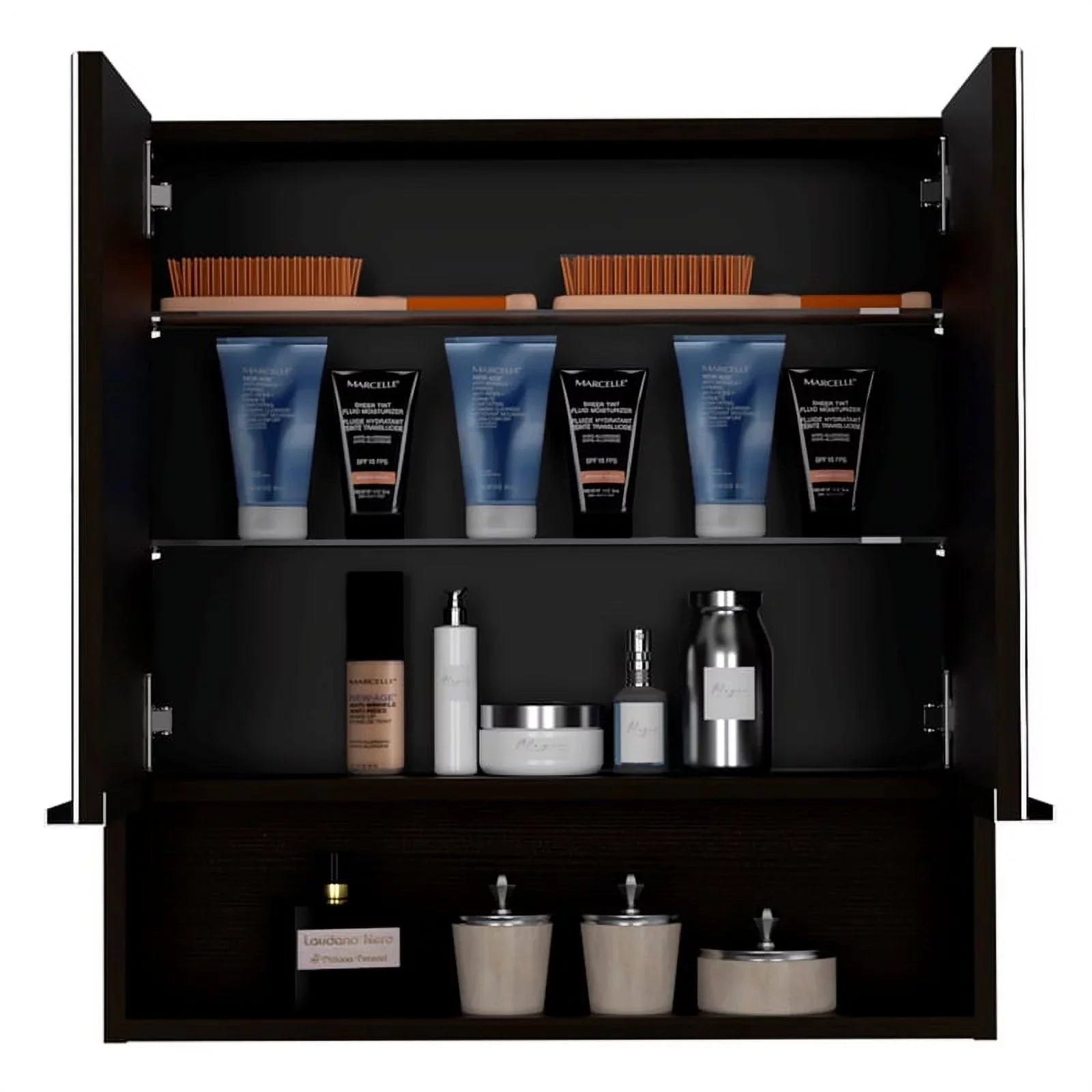 Home Square 2-Piece Set with Medicine Cabinet & 63" One Door Linen Cabinet