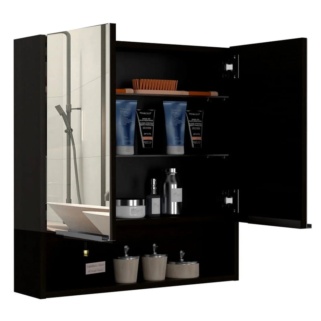 Home Square 2-Piece Set with Medicine Cabinet & 63" One Door Linen Cabinet
