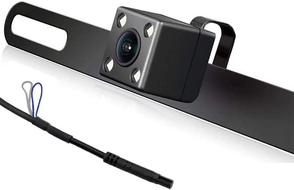 CAM122 Backup Camera Frame License Plate HD Night Vision Rear View 170° Angle Waterproof Fitting with Jensen Car Radio CAR110W CAR710 CAR710X CAR8000 CAR910W CAR910X CDR7011 CM901MIR CMR2720