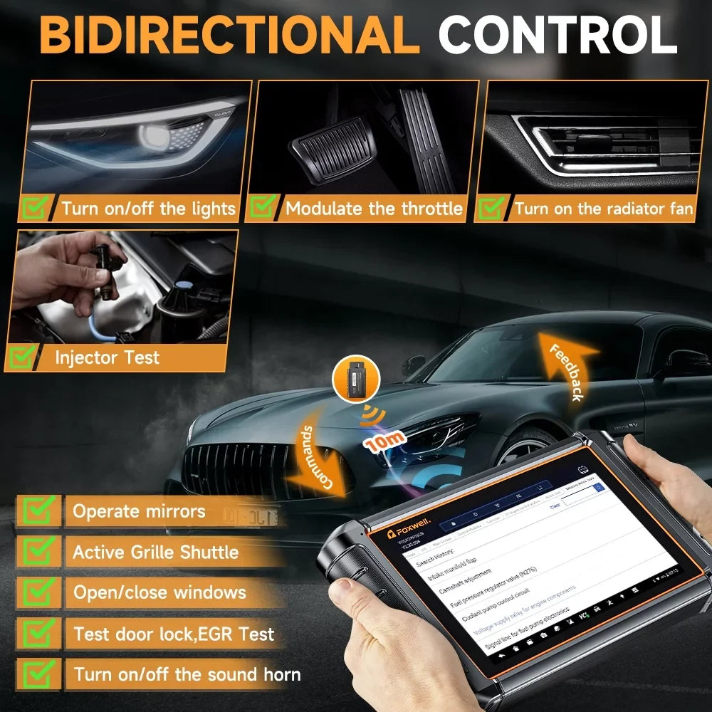 FOXWELL Scanner NT909 Bidirectional Control OBD2 Scanner Code Reader ECU Coding Key TPMS Programmer Diagnostic Scan Tool