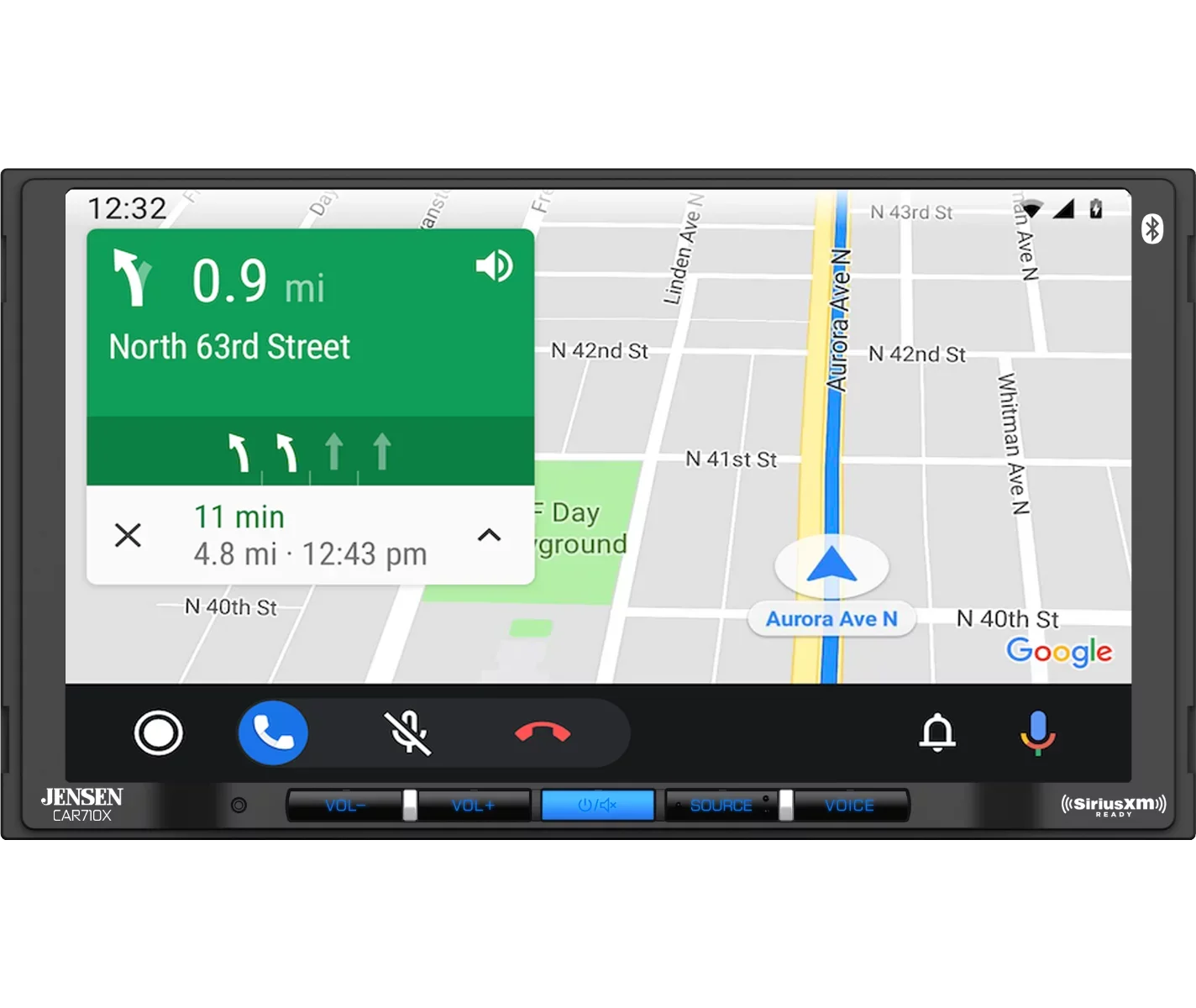 Jensen CAR710X 7” Mechless Multimedia Receiver with Apple CarPlay l Android Auto l SiriusXM-Ready l Built-in Bluetooth l 240 Watts MOSFET Power (60W x 4)