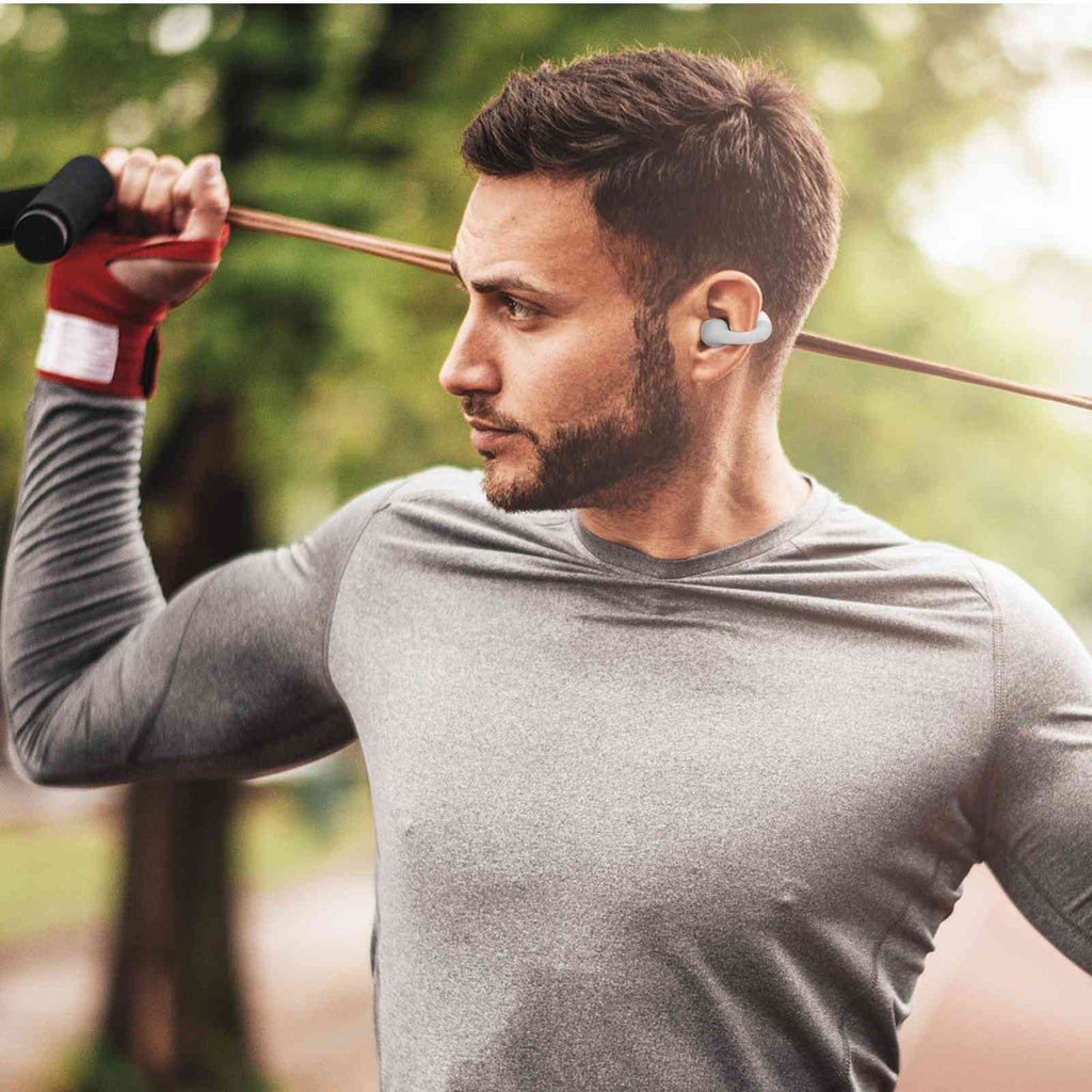 UrbanX QC3 True Wireless Earbuds Bluetooth Headphones Touch Control with Charging Case Stereo Earphones in-Ear Built-in Mic Headset Premium Deep Bass for ZTE Axon 30 Pro 5G - White