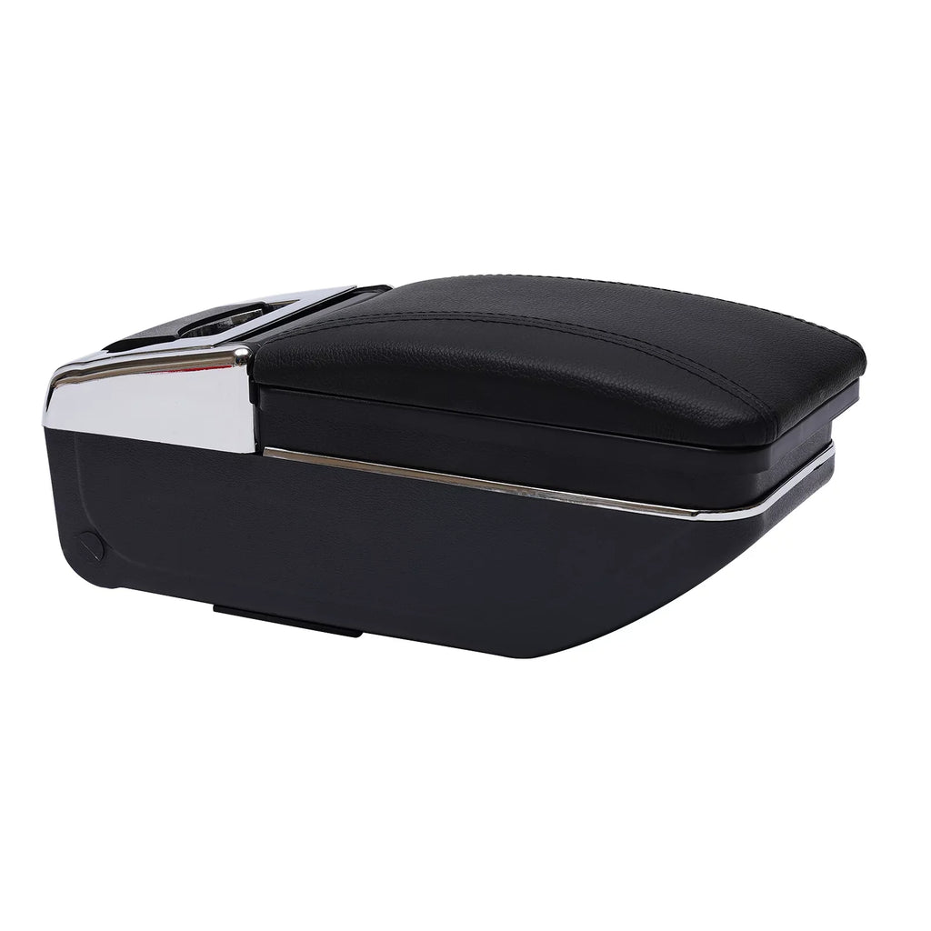 ZhdnBhnos Car Armrest Storage Box Container Rotatable Arm Rest Holder Center Console Black For Nissan Versa/Tiida/Latio 2007-2011