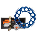 Primary Drive Alloy Kit & Gold X-Ring Chain Blue Rear Sprocket Blue Rear Sprocket For Yamaha YZ250FX 2015-2022
