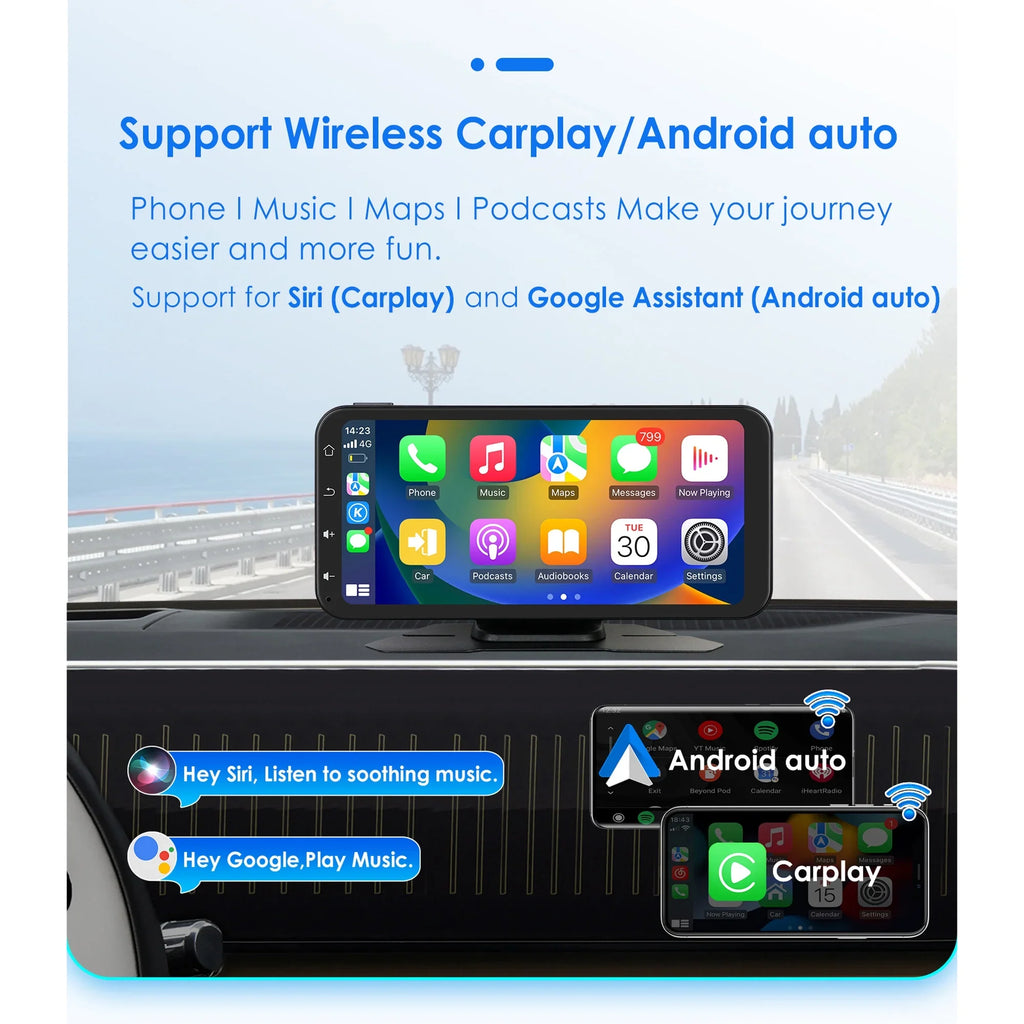 Ossuret 6.25" Touchscreen Bluetooth 360° Adjustable Car Stereo Radio Receiver GPS Navigation Audio With Wireless Apple Carplay Android Auto Support Backup Camera
