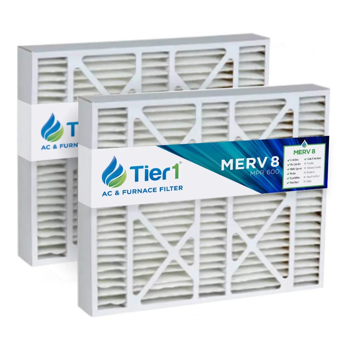 Tier1 19x20x4-1/4 Merv 8 Replacement for Carrier AC Furnace Air Filter 2 Pack