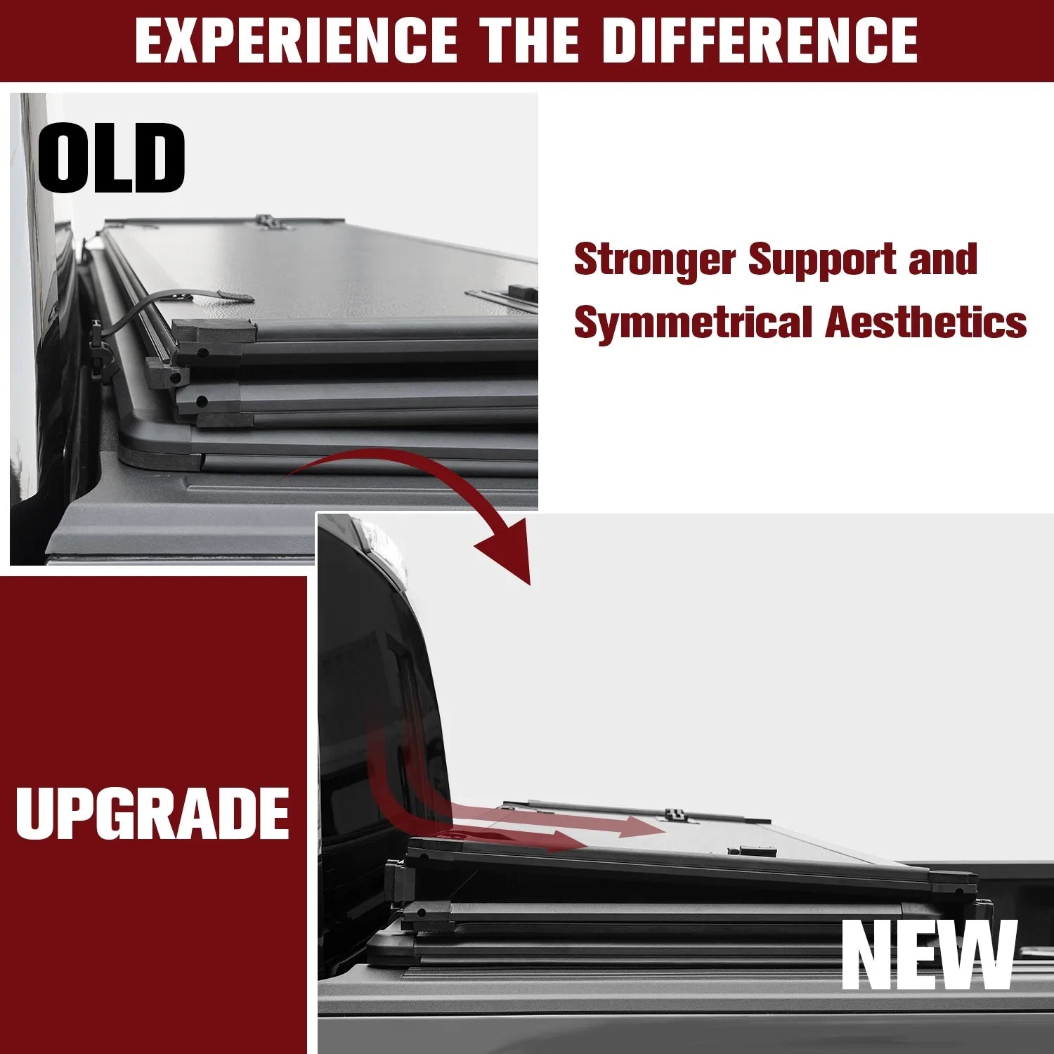 Kikito Professional FRP Hard Tri-Fold Truck Bed Tonneau Coating for 2003-2024 Ram 1500 2500 3500 6.4ft (74.6in) Bed Without | Rambox & Deckrail System |