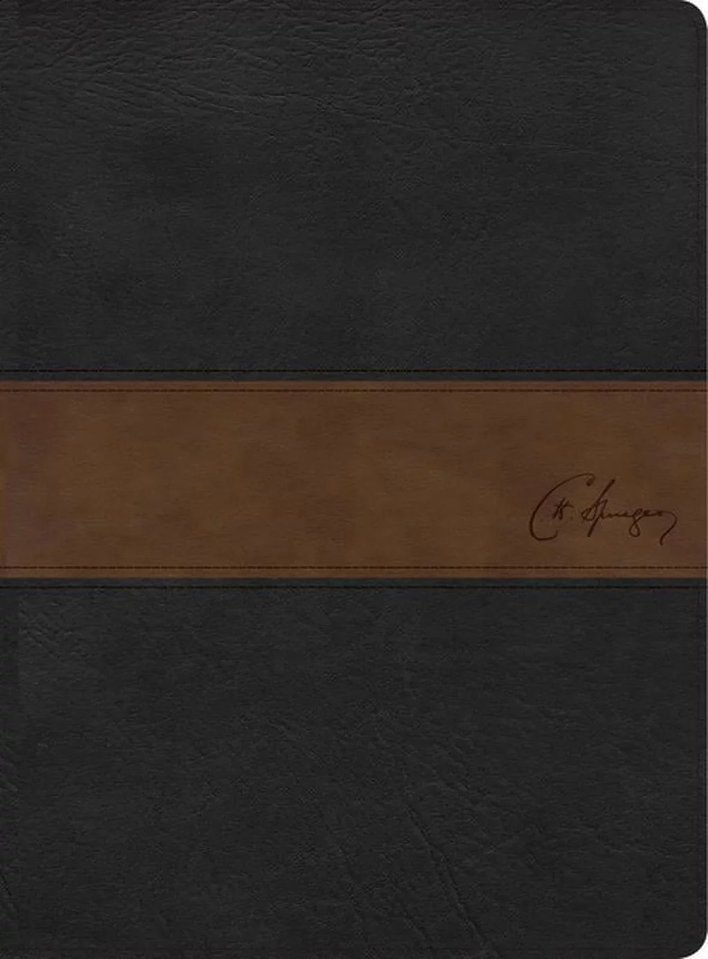 RVR 1960 Biblia de estudio Spurgeon, negro/marrón símil piel Coating