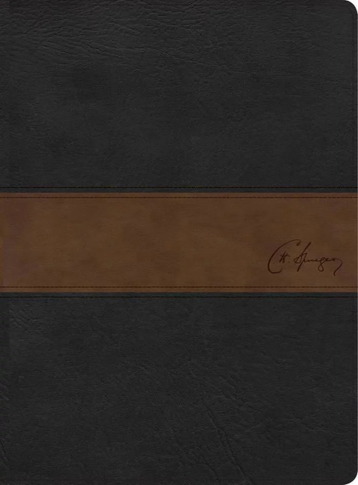 RVR 1960 Biblia de estudio Spurgeon, negro/marrón símil piel Coating