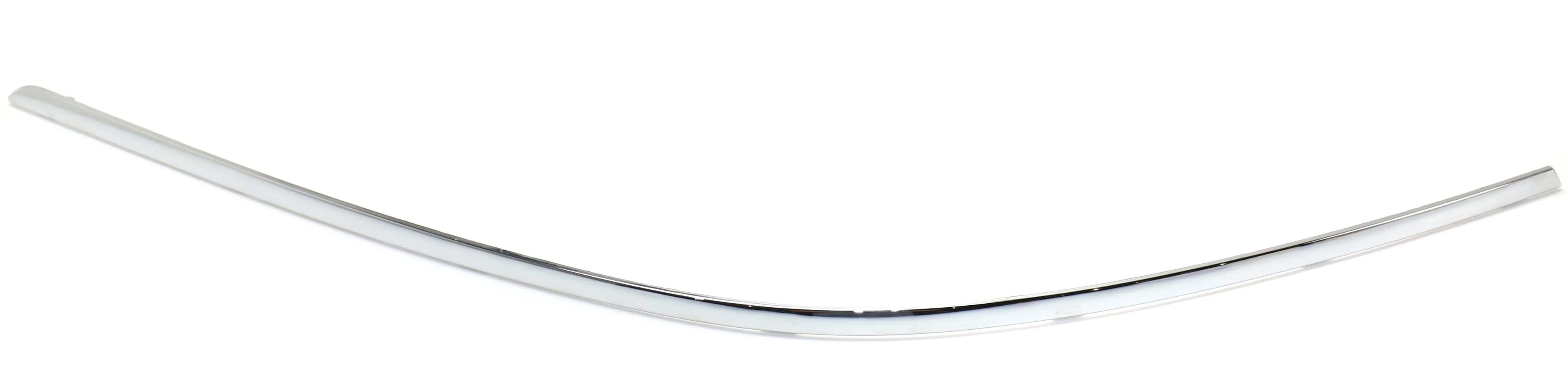 Bumper Trim Fitting With 2012-2014 Mercedes Benz C250 C300 Rear, Left Driver Side, Outer Chrome