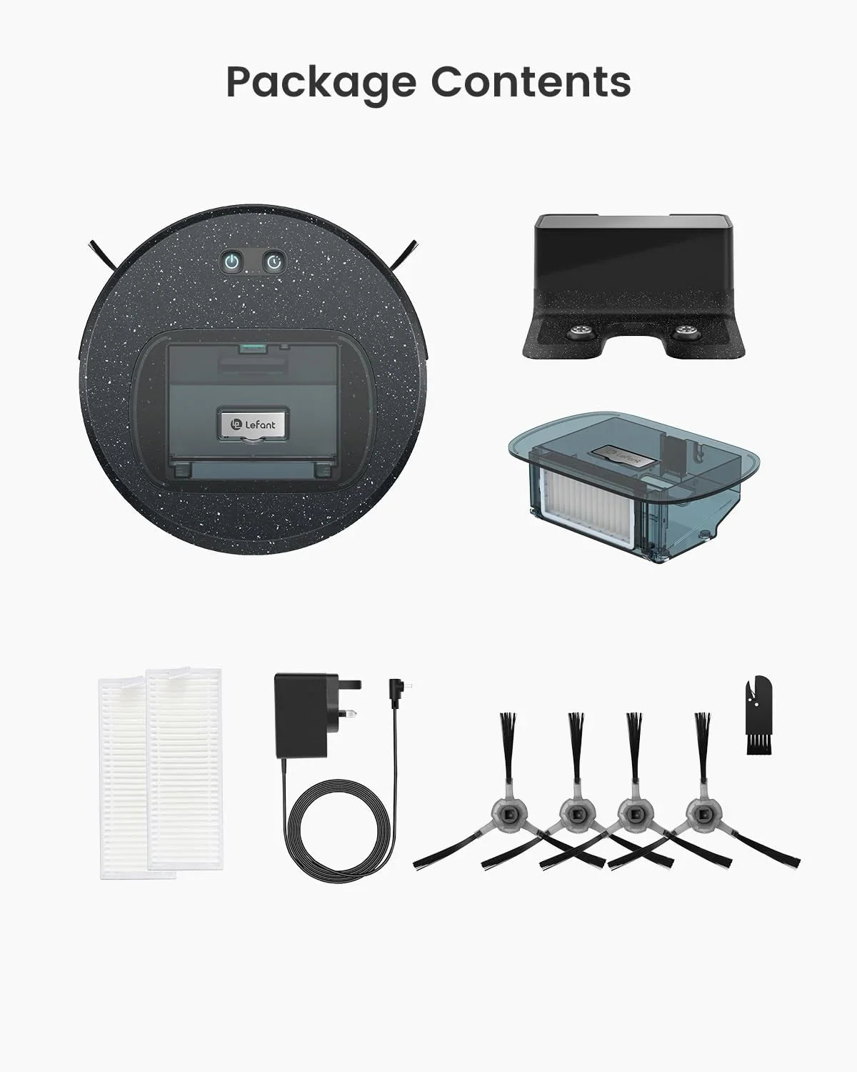 Lefant F1 Robot Vacuum Cleaner, 600ml Visual Dust Box, Wi-Fi/App/Alexa Control, 5000Pa Strong Suction, Ultra Thin Home Robotic Vacuums for Pet Hair, Hard Floors and Carpet